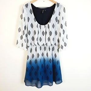 Ombre Aztec Print Dress